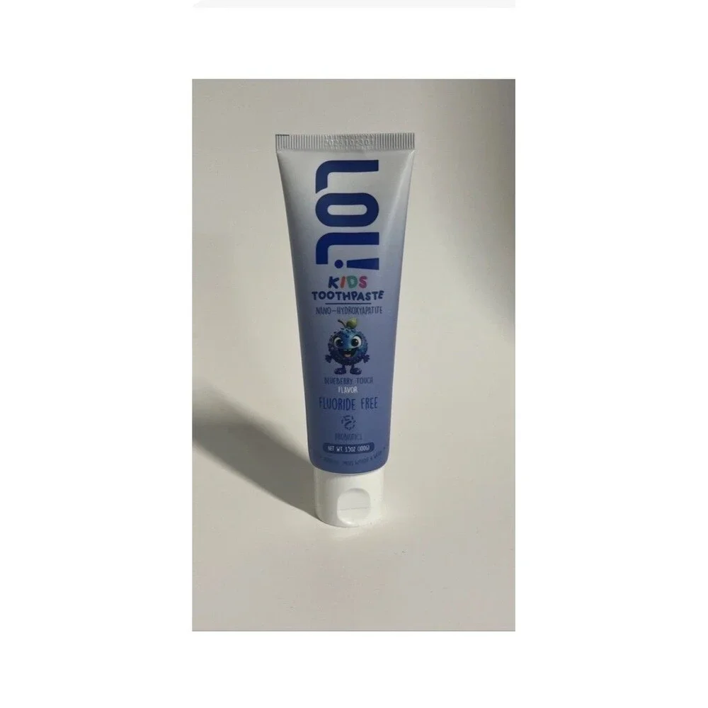 3x LOL! Kids Toothpaste Fluoride Free Nano Hydroxyapatite Blueberry EXP 10/28